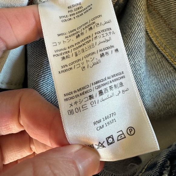 Re/Done Style 88903M50STRA 3 Year Wash Button Fly / 29 - Picture 6 of 12